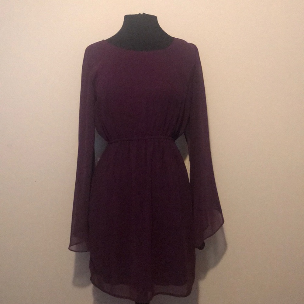 Ya sheer purple dress